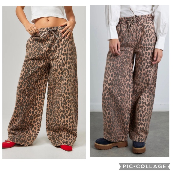 Damson Madder Denim - DAMSON MADDER Rafe pant in leopard print-Size 8US